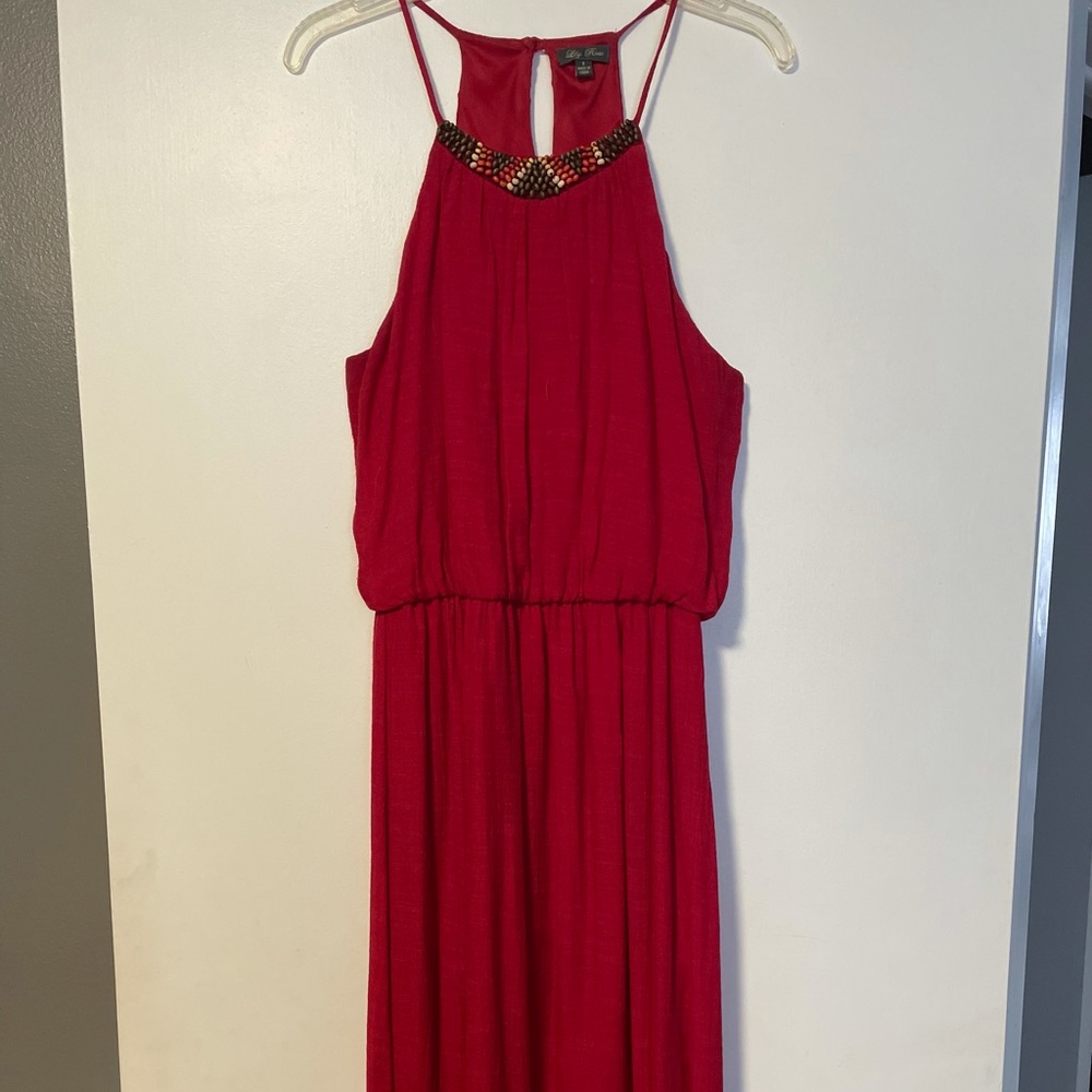 ☀️Red maxi dress